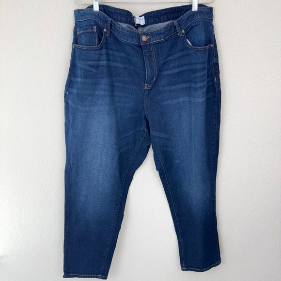 Lane Bryant Denim - Lane Bryant Womens Mid Rise Boyfriend Jeans Size 20 Flex Magic Waist Blue